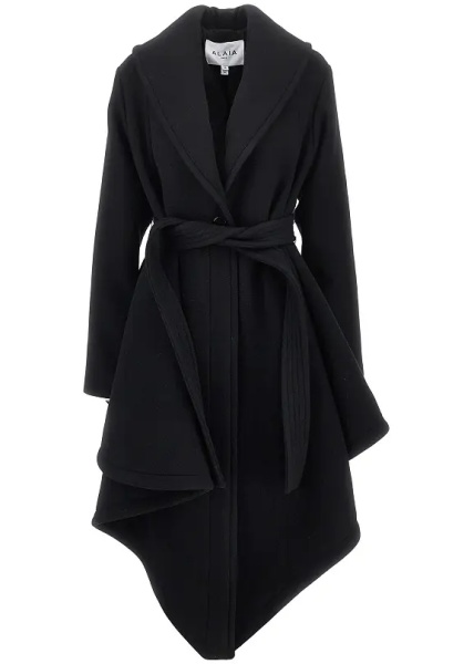 Palton Wool robe coat with belt