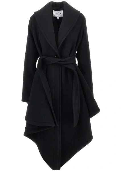 Palton Wool robe coat with belt
