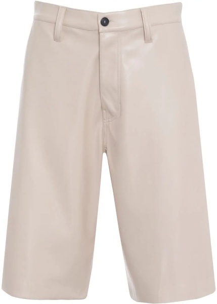 Pantaloni Bermuda shorts in leather look
