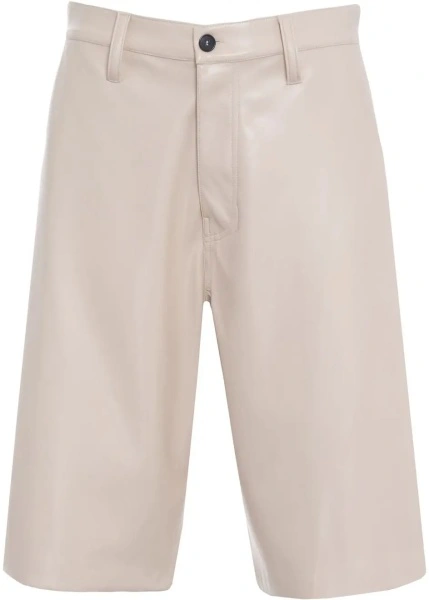 Pantaloni Bermuda shorts in leather look