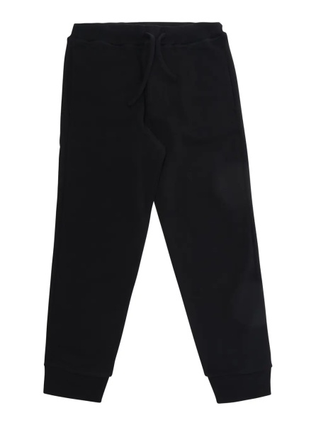 Pantaloni Black Pants with elasticated drawstring waistband and logo lettering on the back in cotton boy