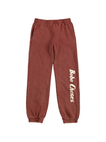Pantaloni Bobo Choses maro din bumbac organic