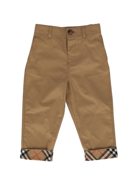 Pantaloni Burberry neutri