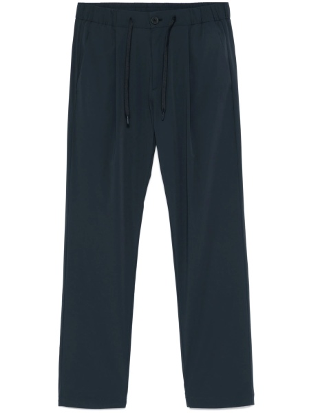 Pantaloni conici Herno albastri din elastan si poliamida