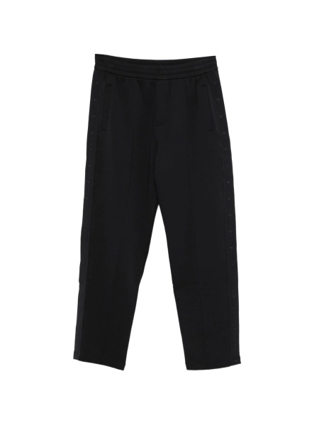 Pantaloni de trening Emporio Armani albastri din bumbac si polyester