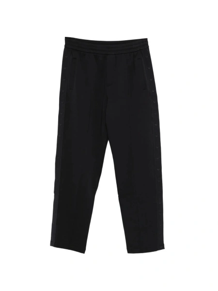 Pantaloni de trening Emporio Armani albastri din bumbac si polyester