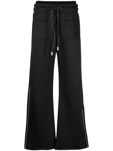 Pantaloni de trening Off-White negri din elastan si polyester