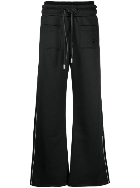 Pantaloni de trening Off-White negri din elastan si polyester