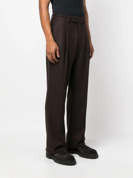 Pantaloni drepti AMIRI maro din lana si nylon