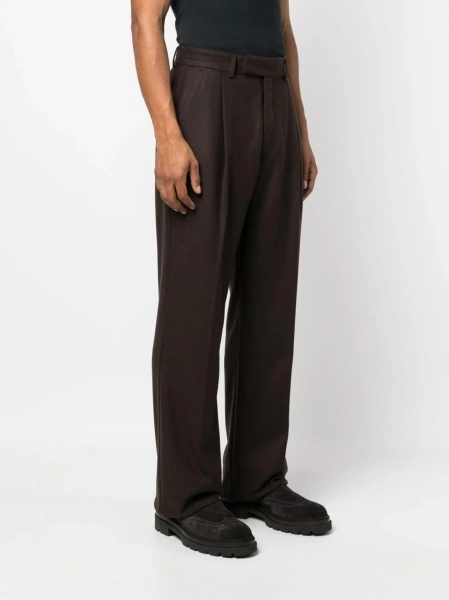 Pantaloni drepti AMIRI maro din lana si nylon