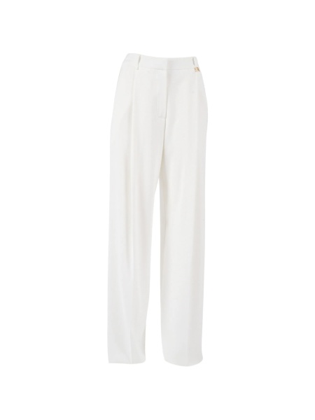 Pantaloni drepti Elisabetta Franchi albi