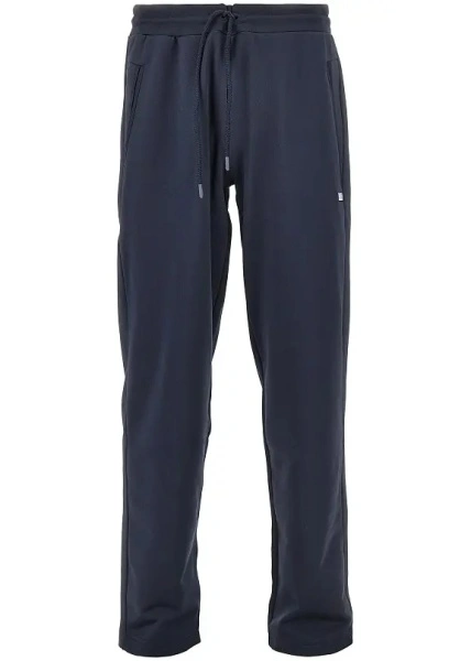 Pantaloni EA7 albastri din jerse