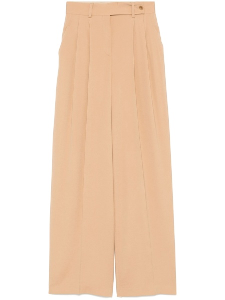 Pantaloni eleganti Alberta Ferretti neutri din acetat si vascoza