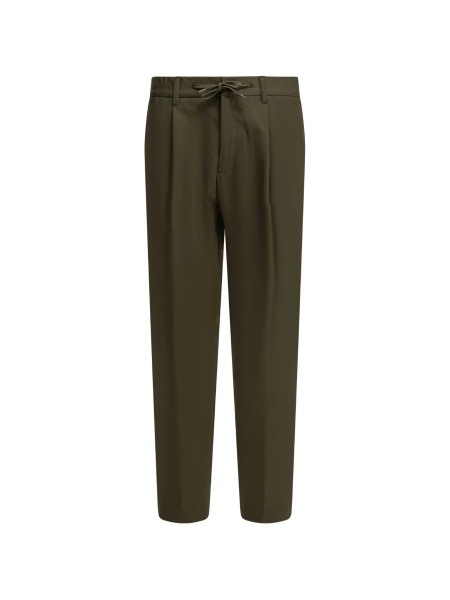 Pantaloni eleganti Herno verzi din polyester