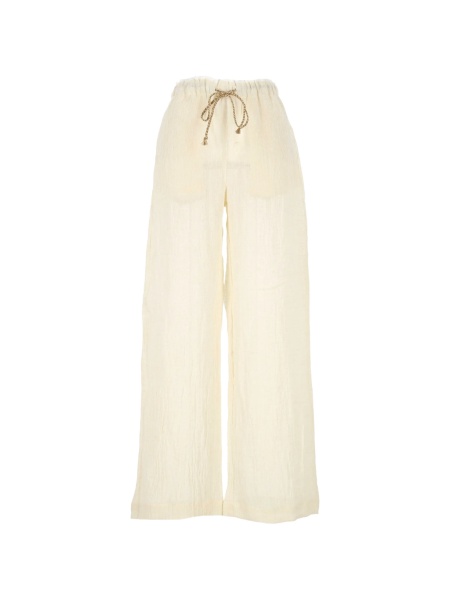 Pantaloni evazati 120% LINO neutri