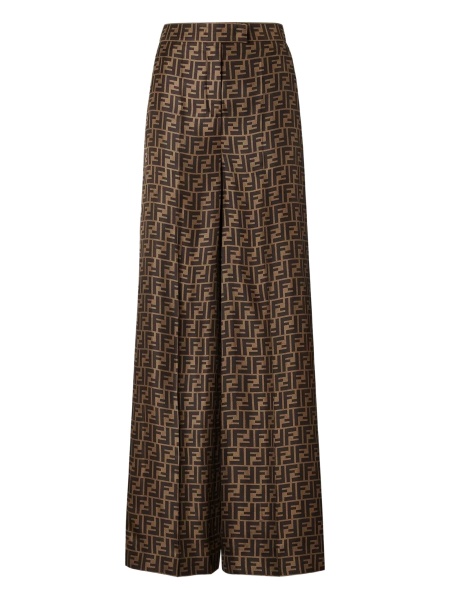 Pantaloni evazati Fendi maro