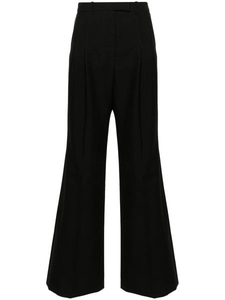 Pantaloni evazati Givenchy negri din poliamida si elastan