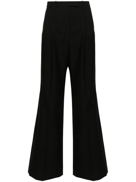 Pantaloni evazati Givenchy negri din poliamida si elastan