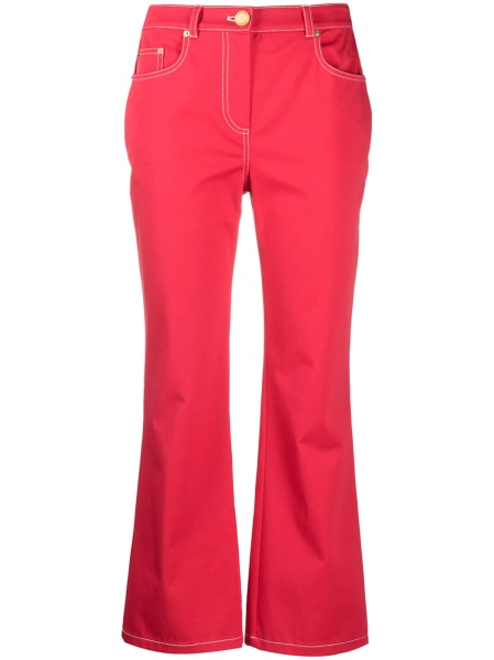 Pantaloni evazati LOVE Moschino roz