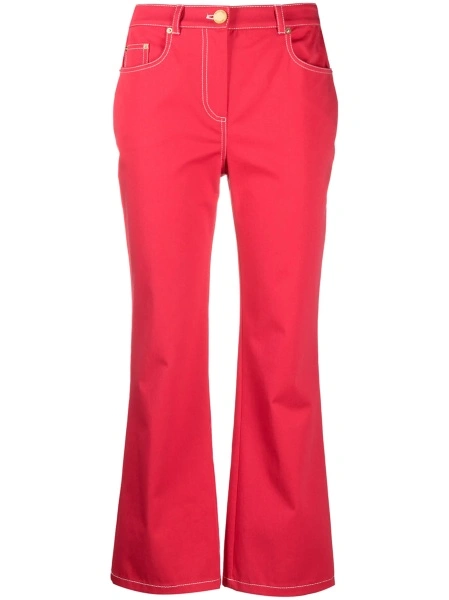 Pantaloni evazati LOVE Moschino roz