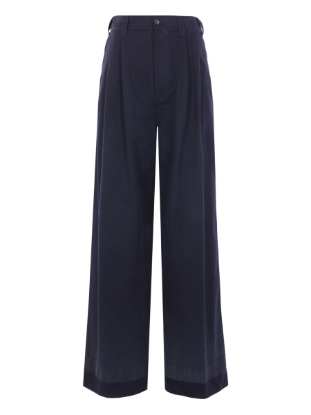 Pantaloni evazati Maison Margiela albastri