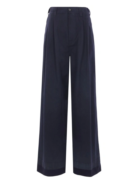 Pantaloni evazati Maison Margiela albastri