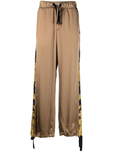 Pantaloni evazati Versace maro din vascoza