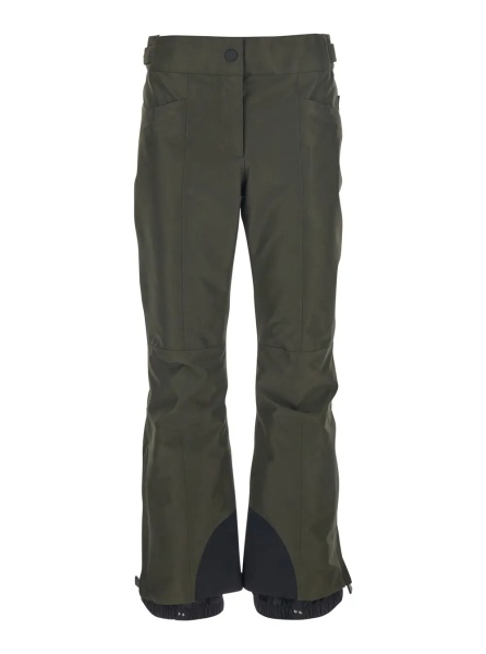 Pantaloni Green Pants with Elastic Drawstring Hem and Logo Patch on the Sleeve in Tech Fabric Woman