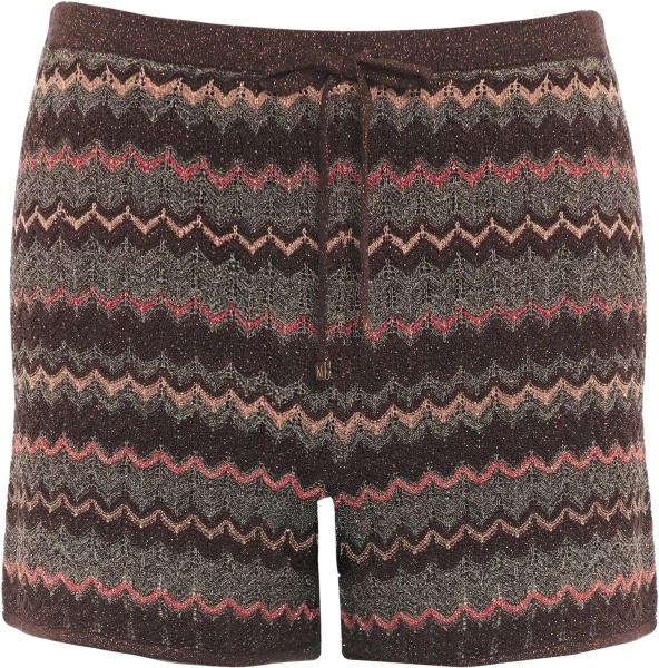 Pantaloni Knit shorts with lurex details