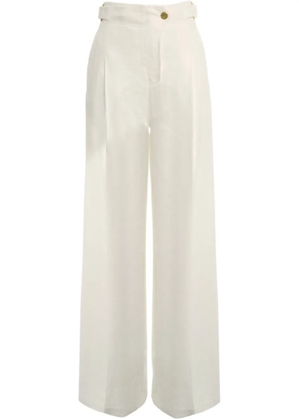 Pantaloni Linen blend palazzo pants