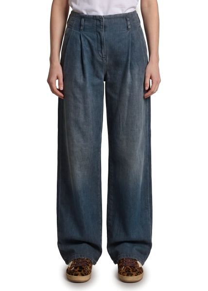 Pantaloni Medium Wash Cotton Pants