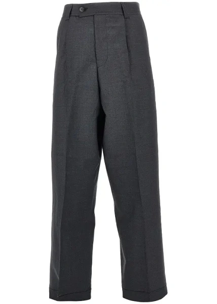 Pantaloni Mfpen gri din lana