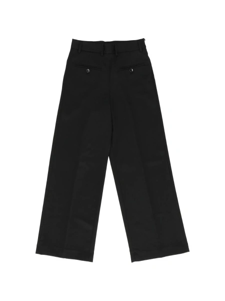 Pantaloni MM6 Maison Margiela negri din spandex/elastan si vascoza