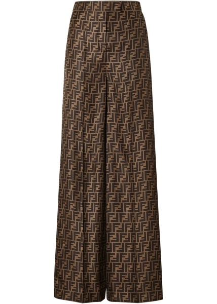 Pantaloni Monogram pattern silk Pants