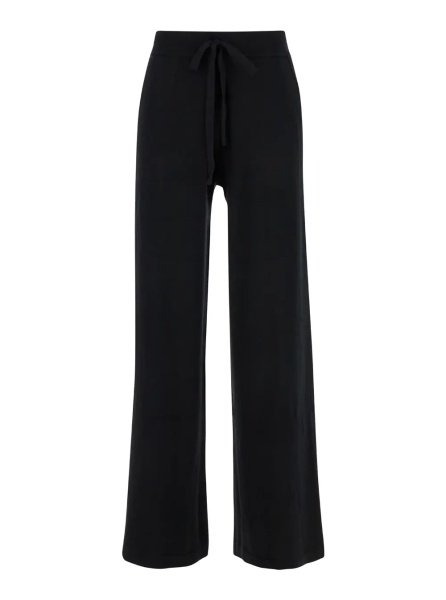 Pantaloni P.A.R.O.S.H. Black Relaxed Pants with Drawstring in Fabric Woman