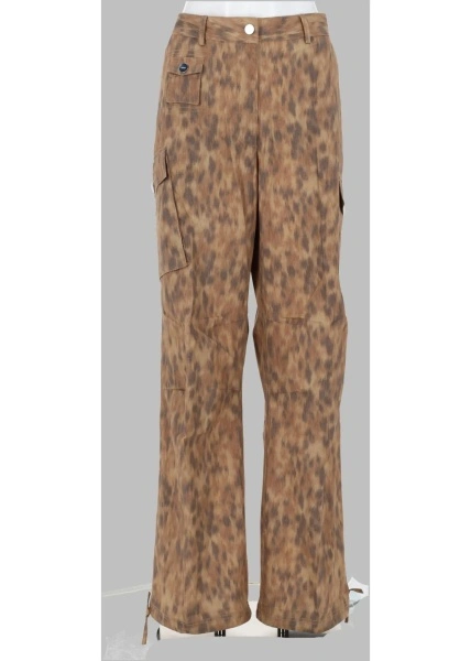 Pantaloni Pantalone Cargo In Cotone Stampato