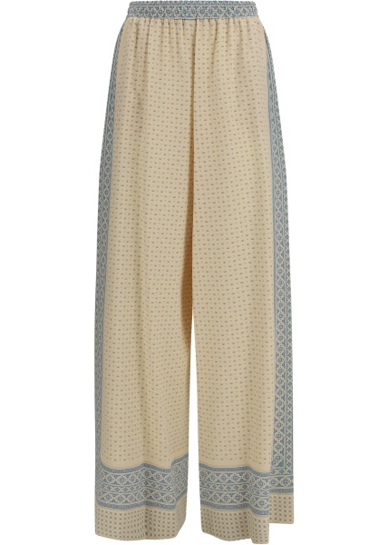 Pantaloni Printed silk Pants