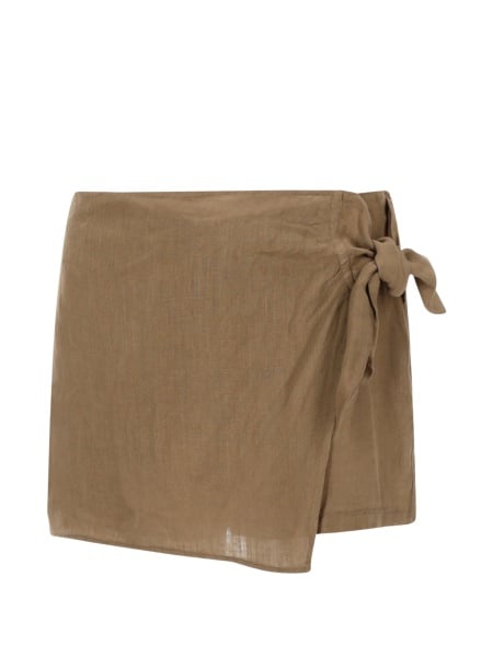 Pantaloni scurti 120% LINO maro