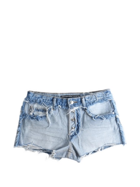 Pantaloni scurti Alexander Wang albastri din bumbac