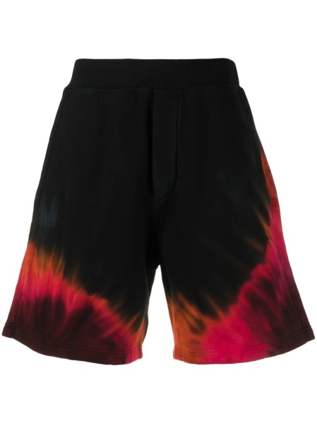 Pantaloni scurti DSQUARED2 negri din bumbac