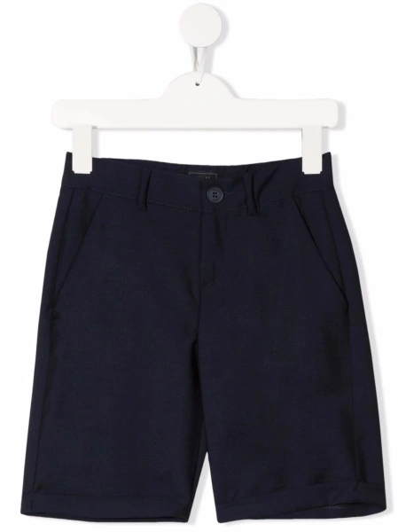 Pantaloni scurti Fay albastri din lana si mohair