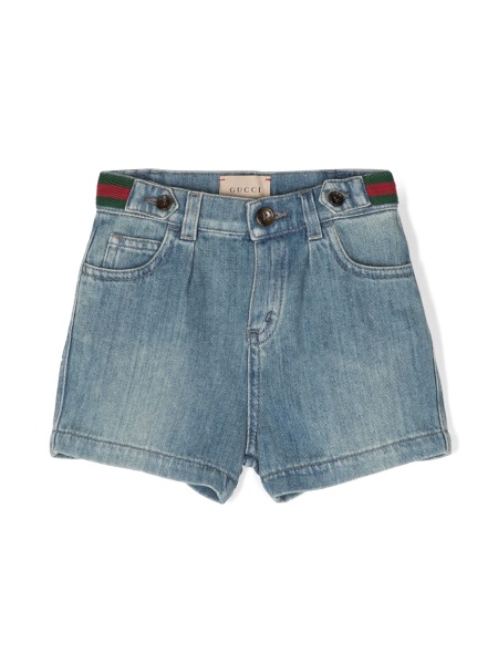 Pantaloni scurti Gucci albastri din bumbac