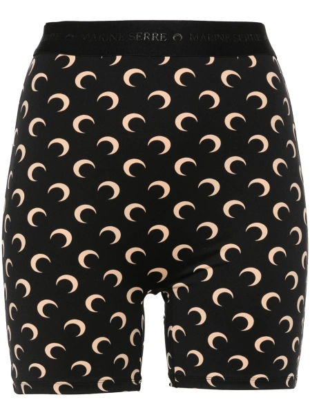 Pantaloni scurti MARINE SERRE crescent moon negri