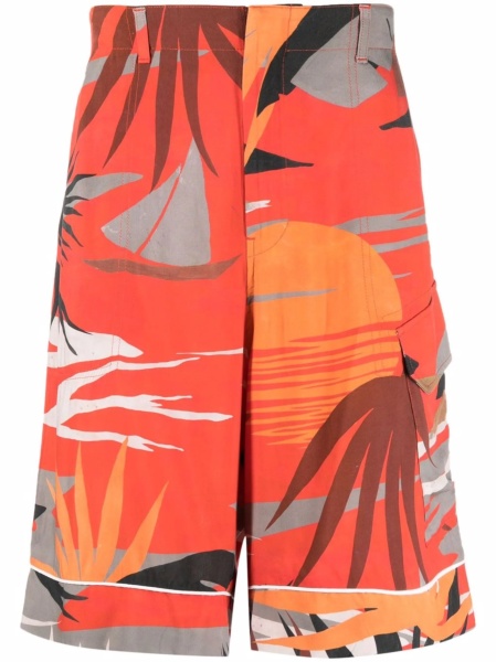 Pantaloni scurti Palm Angels rosii