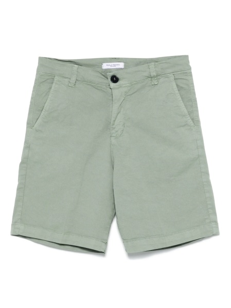 Pantaloni scurti Paolo Pecora verzi din bumbac si spandex/elastan