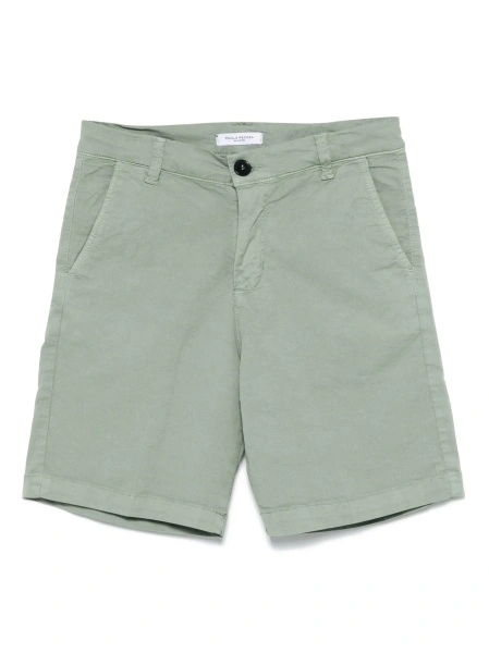 Pantaloni scurti Paolo Pecora verzi din bumbac si spandex/elastan