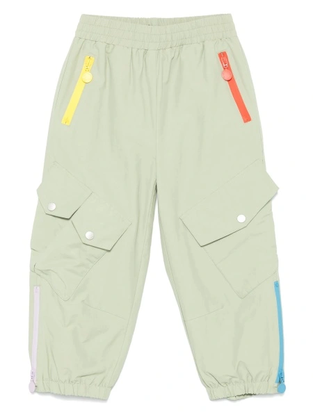 Pantaloni Stella McCartney verzi din bumbac si poliamida