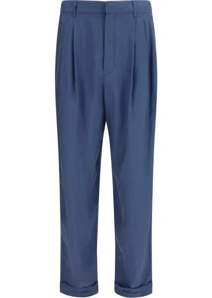 Pantaloni Tailored Pants with habutai silk belt