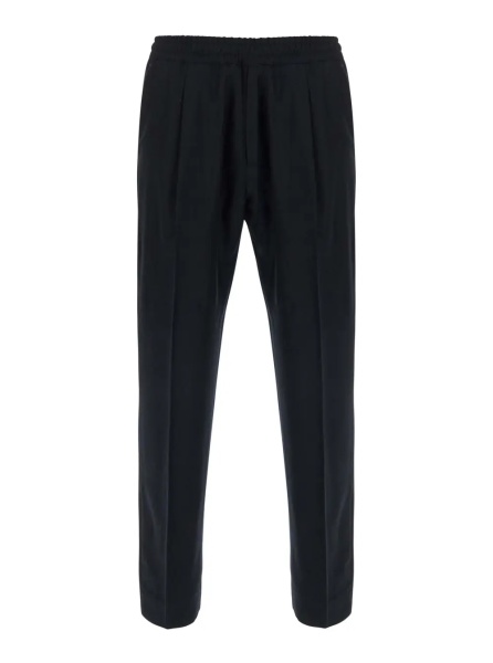 Pantaloni 'TOKYO' black Pants with pockets and elasticated waist in cotton for men