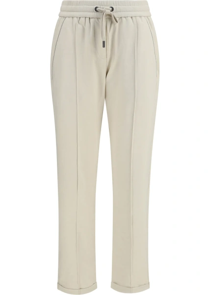Pantaloni Track stretch-fleece Pants with monili detailing